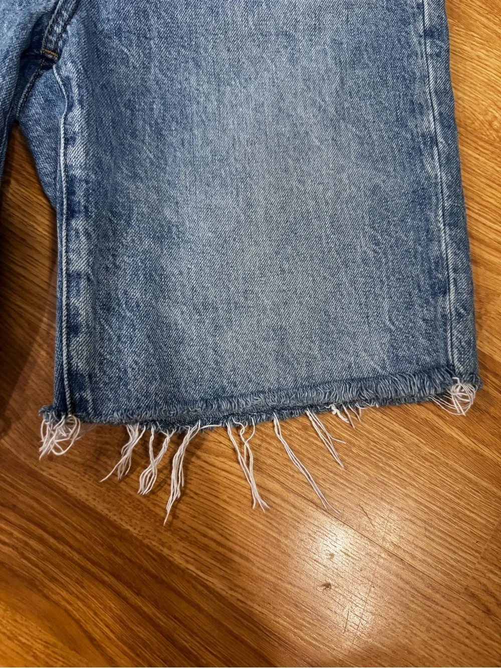 Madewell high-rise long denim shorts